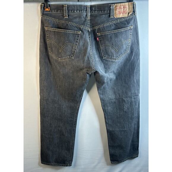 Levis 501XX Jeans Mens 40x32 Black Denim Classic Straight Button Fly 90s 00s Mex - Picture 9 of 14